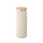 Double-walled thermal bottle with cork stopper, 600 ml beige colour