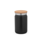 Double-walled insulated mug with cork lid, 350 ml black colour