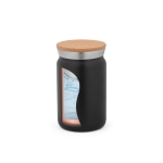 Double-walled insulated mug with cork lid, 350 ml black colour fourth view