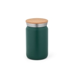 Double-walled insulated mug with cork lid, 350 ml dark green colour