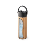 Bamboo and steel thermos bottle, 440 ml, Termo Bamboo black colour fifth view