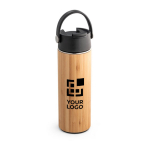 Bamboo and steel thermos bottle, 440 ml, Termo Bamboo main view