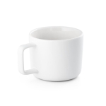 Ceramic mug with bamboo lid, 250 ml, Small Cover white colour third view