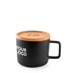 Ceramic mug with bamboo lid, 250 ml, Small Cover main view