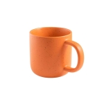 Ceramic mug with speckled matte finish, 370 ml orange colour