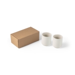 Set of 2 matte finish ceramic mugs, 280ml Home off white colour