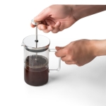 Borosilicate glass French Press, 600ml silver colour fourth view