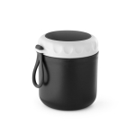 Double-walled plastic thermal container, 380 ml black colour