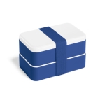 Double-walled lunch box, divider and cutlery, 1.36 L blue colour