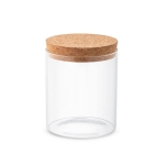 Borosilicate glass food storage jar, 700ml natural colour