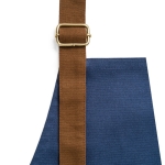 Canvas cotton apron with metallic details, 300 g/m2 blue colour fourth view