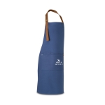 Canvas cotton apron with metallic details, 300 g/m2 blue colour image with logo