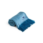 Soft acrylic blanket, 270 g/m2 blue colour image with logo 2