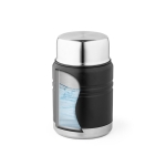 Double-walled steel vacuum insulated thermal mug black colour fifth view