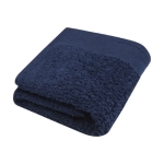 Thick cotton bath towel, 30x50cm, 550 g/m² navy-blue colour