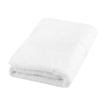 Cotton hand towel with your logo, 50x100cm, 450 g/m² white colour