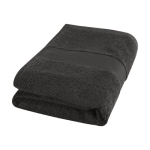 Cotton hand towel with your logo, 50x100cm, 450 g/m² dark grey colour