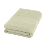 Cotton hand towel with your logo, 50x100cm, 450 g/m² light grey colour