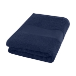 Cotton hand towel with your logo, 50x100cm, 450 g/m² navy-blue colour