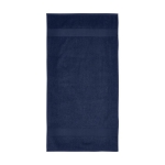 Cotton hand towel with your logo, 50x100cm, 450 g/m² navy-blue colour