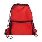 Coloured recycled PET drawstring bag red colour