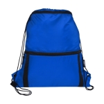 Coloured recycled PET drawstring bag royal blue colour