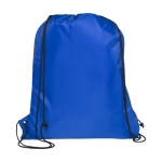 Coloured recycled PET drawstring bag royal blue colour