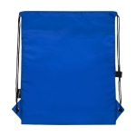 Coloured recycled PET drawstring bag royal blue colour