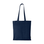 Organic cotton tote bag in colour, 140 g/m² navy-blue colour