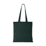 Organic cotton tote bag in colour, 140 g/m² dark green colour