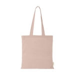 Organic cotton tote bag in colour, 140 g/m² light pink colour