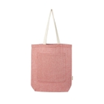 Recycled cotton bag with pocket, 150 g/m² red colour