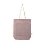 Recycled cotton bag with pocket, 150 g/m² garnet colour