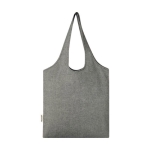 Promotional recycled cotton tote bag, 150 g/m² black colour