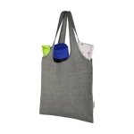 Promotional recycled cotton tote bag, 150 g/m² black colour