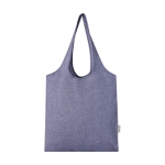 Promotional recycled cotton tote bag, 150 g/m² blue colour