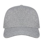 Elastic 5-panel cap in grey, 300 g/m²