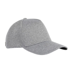 Elastic 5-panel cap in grey, 300 g/m²