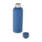 Stainless steel thermal bottle with matte finish, 500 ml blue colour