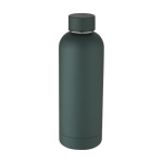 Stainless steel thermal bottle with matte finish, 500 ml dark green colour