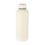 Stainless steel thermal bottle with matte finish, 500 ml off white colour