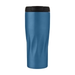 Thermal mug with original geometric wave design, 450 ml blue colour