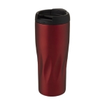 Thermal mug with original geometric wave design, 450 ml red colour