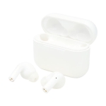 Auto-pairing headphones with dual microphones white colour