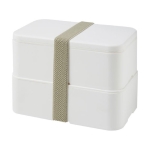 RPET lunchbox with one or two bases, 1400 ml white colour