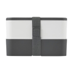 RPET lunchbox with one or two bases, 1400 ml grey colour