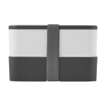 RPET lunchbox with one or two bases, 1400 ml grey colour