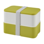 RPET lunchbox with one or two bases, 1400 ml lime colour