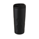 Colourful geometric thermal cup, leak-proof steel 450 ml black colour