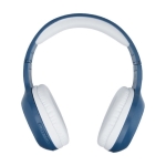 Soft headband headphones for added comfort with microphone blue colour